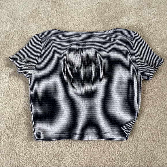 Garage Clothing blue striped top - Picture 2 of 3